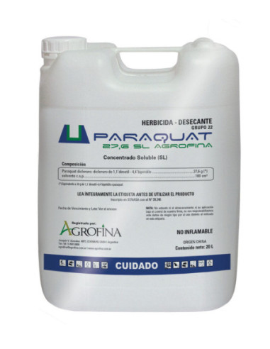 Producto Paraquat 27,6 SL Agrofina Imagen 1